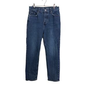 Old Navy Sky-Hi Straight Jeans Womens 4 Blue Extra High Rise Button Fly